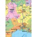 France. Фізична карта. Політико-адміністративна карта (на планках), м-б 1:1 500 000