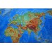 Рельєфна карта світу (в дерев`яній рамі), м-б 1:22 000 000