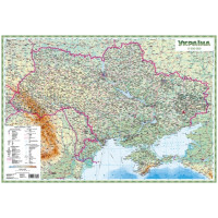 Україна. Загальногеографічна карта (на капі в рамі), м-б 1:1 500 000