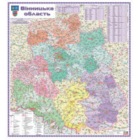 Вінницька область. Політико-адміністративна карта картон на планках, м-б 1:200 000