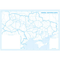 Україна. Контурна карта (на картоні на планках), м-б 1:1 500 000