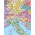 Поштові індекси Європи (латинка (англійська)) - на планках, м-б 1:4 000 000