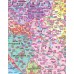 Поштові індекси Європи (на картоні на планках), м-б 1:4 000 000